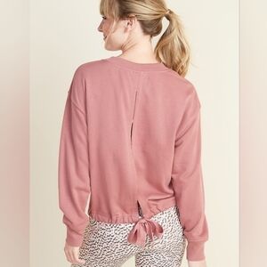 Old Navy Loose French Terry Tie-Back Sweatshirt